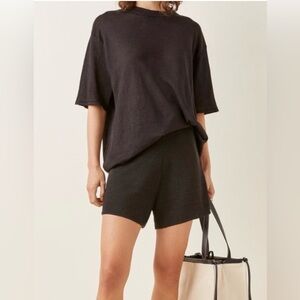 St. Agni Black High Waist Women Shorts